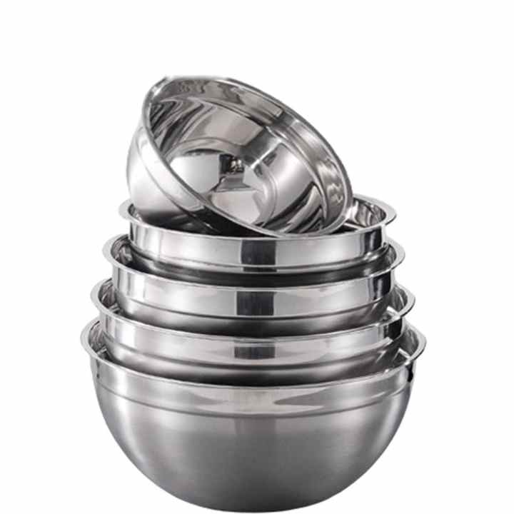 Juego De 4 Cuencos De Acero Inoxidable 304 - Con Marcas De Escala, Apilables, Para Cocinar Y Hornear