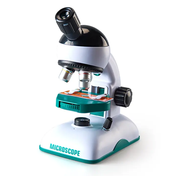 Microscopio biológico de laboratorio Led para niños, experim