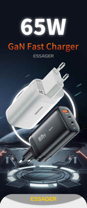 Comprar Essager 120W GaN USB tipo C cargador portátil 100W PD carga rápida  para Macbook Air M1 M2 Pro IPhone Samsung 65W cargadores de teléfono y  tableta