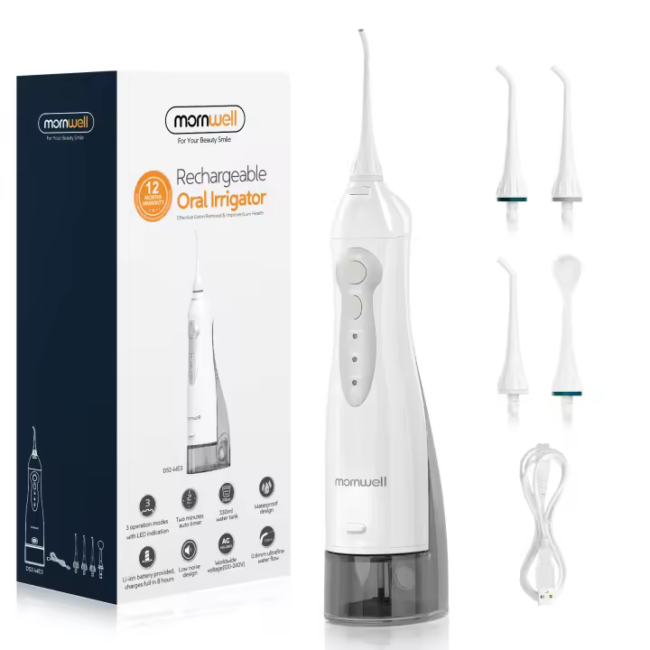 Mornwell-irrigador Dental portátil D52, tanque de agua de 300ML, recargable por USB, resistente al agua, limpiador de dientes Mornwell-irrigador Dental portátil D52, tanque de agua de 300ML, recargable por USB, resistente al agua, limpiador de dientes