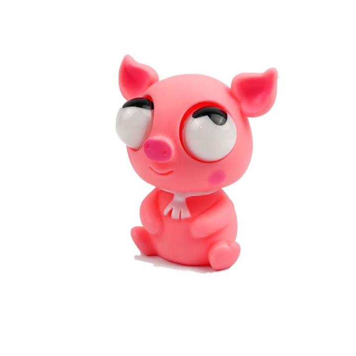 Juguete Antiestrés De Cerdo Para Apretar – Figura De Goma TPR Con Arena Espacial – De 15x16 Cm – Alivia La Ansiedad En Niños Y Adultos
