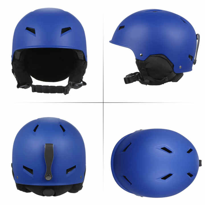 Lixada Casco de Snowboard con Orejeras Desmontables Hombres Mujeres Casco  de Esquí de Seguridad con Gafas Fijas