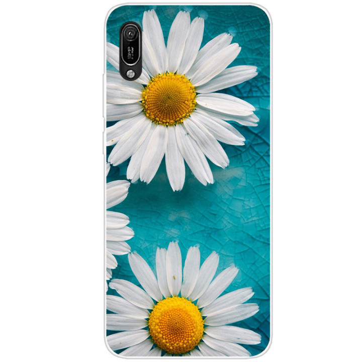 N NEWTOP Funda Compatible Con Huawei Y5 2019, Funda TPU Soft Gel Silicona Ultra Slim Flexible Case Trasera Protectora (Naranja