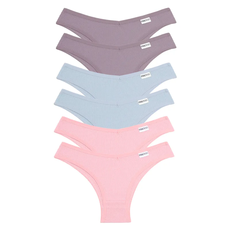 interior de algodón para mujer y niña, bragas brasileñas de cintura V, Bikini Sexy, tangas, lencería femenina, 6 | Miravia