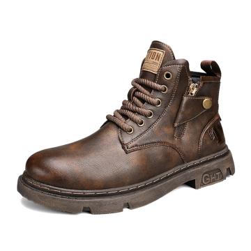 Zapatos antideslizantes de cuero para hombre, zapatillas de senderismo  resistentes al desgaste, zapatos impermeables de moda