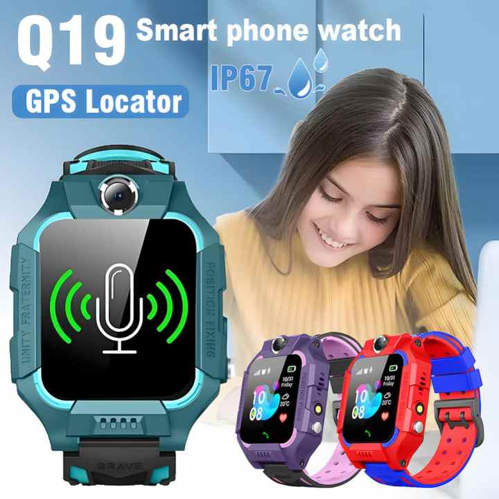 Reloj inteligente Q19 Smartwatch pantalla táctil para niños y niñas Con  localización GPS a través de Chip.