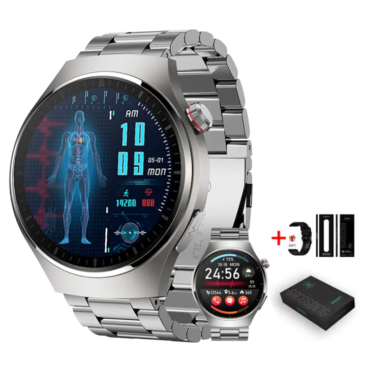 Comprar Reloj inteligente con llamada Bluetooth para hombre, rastreador de  actividad/deporte, resistente al agua, pantalla grande HD para teléfono  huawei Xiaomi + caja, novedad de 2023