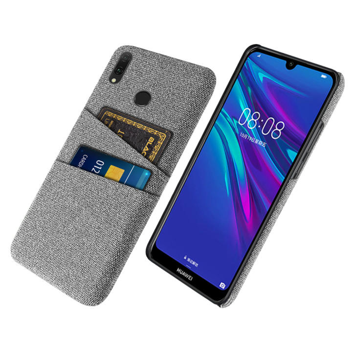 Custodia Con Collana E Tracolla Per Huawei Y7 (2019): Cover In Silicone Grigia + Cordino Regolabile Fino A 155 Cm. Protezione 360° Mani Libere. - 3