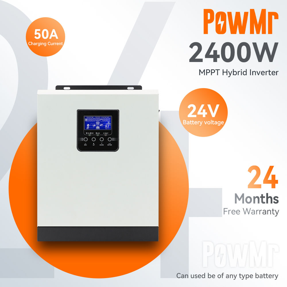 Powmr Inversor Solar H Brido Mppt De Kw Controlador De Cargador Solar De V A Inversor De