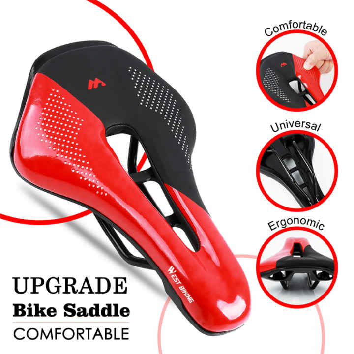 Funda gruesa y cómoda para SILLÍN de bicicleta, cubierta de cuero PU y GEL  de silicona para asiento de ciclismo, esponja suave a prueba de golpes,  cojín para bicicleta de carretera y