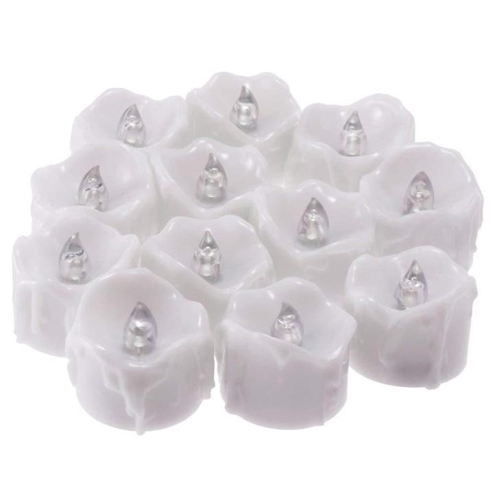 Velas De Té, 12 Paquetes De Velas LED Parpadeantes Sin Llama, Velas