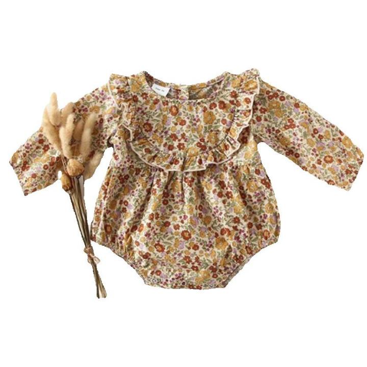 Ropa Floral para bebé, mono de manga larga para recién nacido, Mono ...