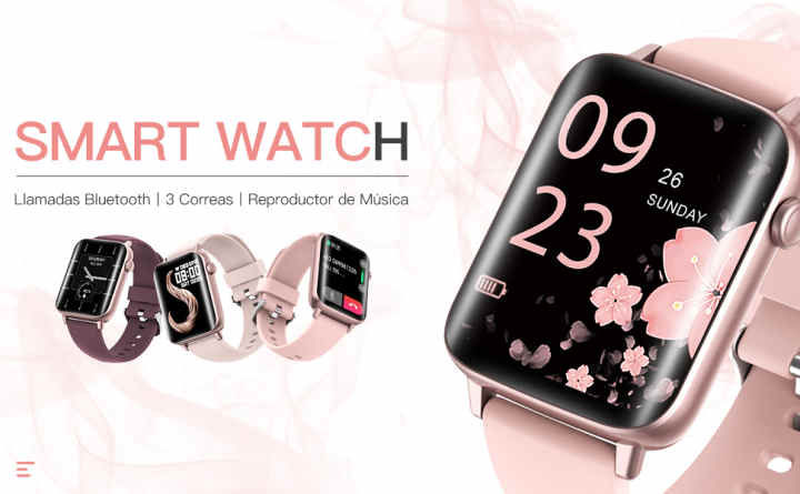 Oferta Smartwatch Mujer con Llamada Bluetooth/Marcación, 1.7'' Reloj  Inteligente Mujer 28 Modos Deportes/Frecuencia Cardiaca/SpO2/Seguimiento  Menstrual/Monitor Sueño/Reproductor Música Android iOS Oro Rosa