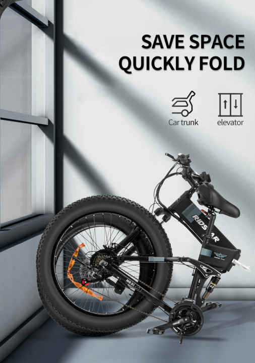 Ridstar-bicicleta eléctrica de montaña con Motor de 48V, 1000W, resistente  al agua, plegable, de alta potencia, 26 pulgadas, entrega en 7 días