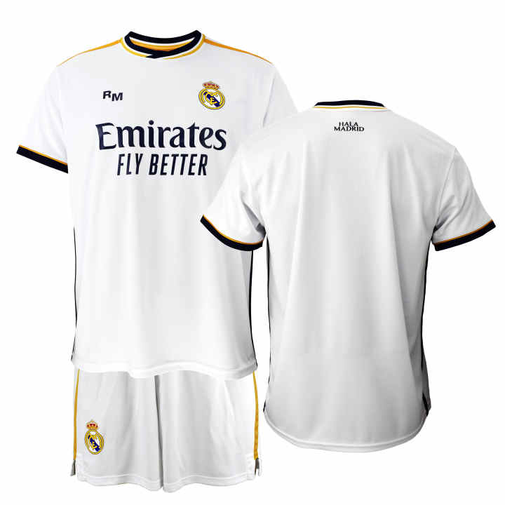 Réplica Oficial Real Madrid 1ª equipación personalizable Talla S Color  Blanco Dorsal Real Madrid Nombre personalizado