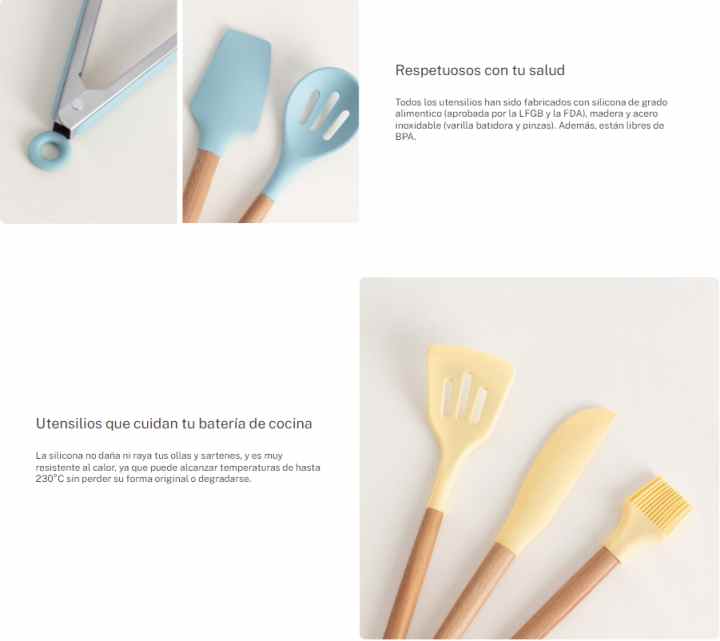 PACK SET UTENSILIOS COCINA + BALANCE FOOD ECO Báscula de cocina - Create