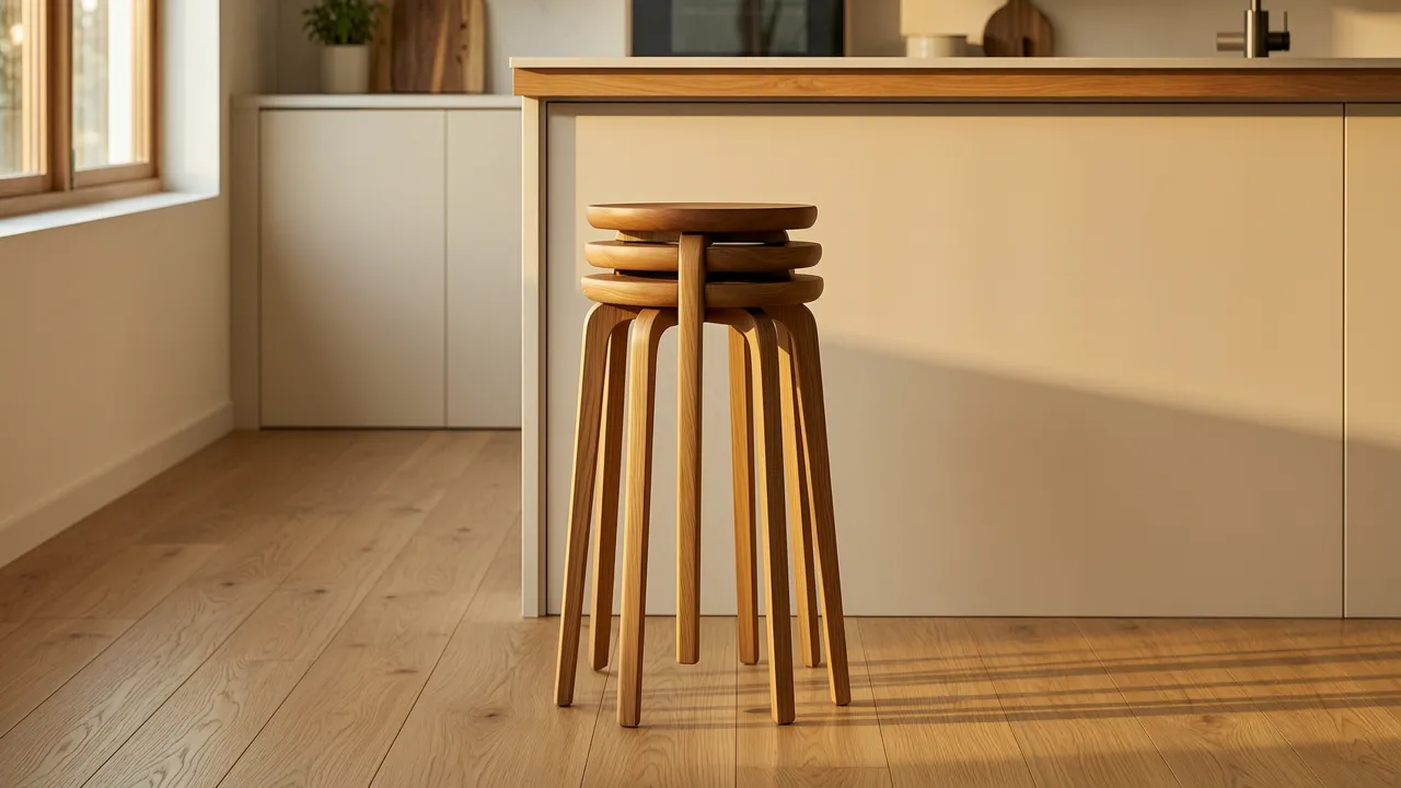 Taburetes de Madera Apilables: Cómo Elegirlos para Cocinas Pequeñas