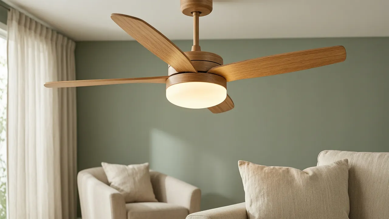 Ventilador de Techo de Madera 72W con 7590 Lúmenes y CCT: Guía Completa